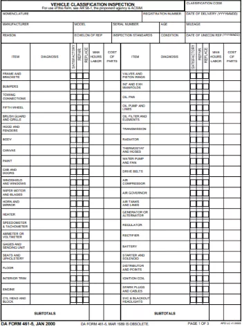 Fillable Form DA 461-5 | Edit, Sign & Download in PDF | PDFRun