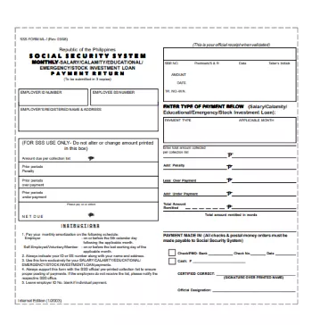 Fillable Form SSS Member Loan Payment | PDFRun
