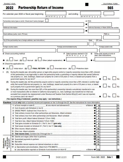 form 565 ca