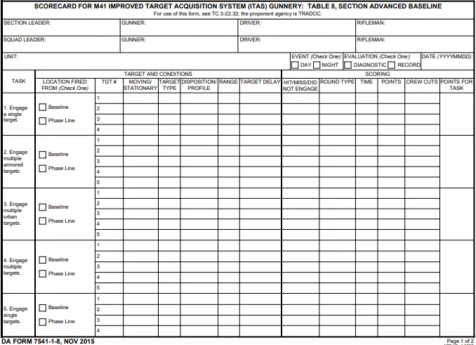 Example Da 7531 Fillable Form DA 7541-1-8 | Edit, Sign & Download in PDF | PDFRun