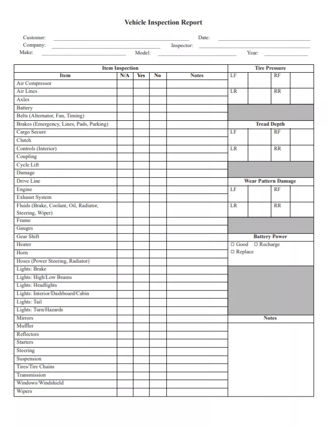 Texas Vehicle Inspection Report.pdf Fillable Form Vehicle Inspection Report | PDFRun